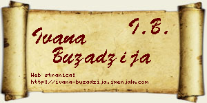 Ivana Buzadžija vizit kartica